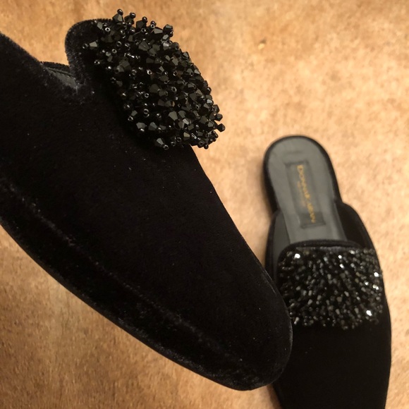Donna Karan Cara Embellished Velvet Slide - Picture 5 of 5